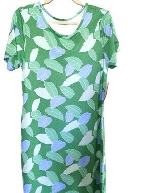 New Columbia sz. M Women's short sleeve green active wear 42" length dress